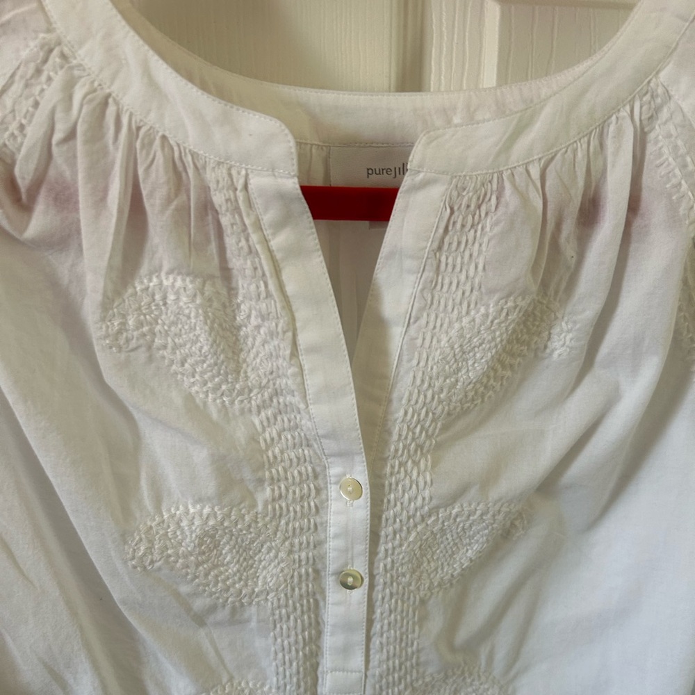 J Jill white top, LT - Picture 4 of 7